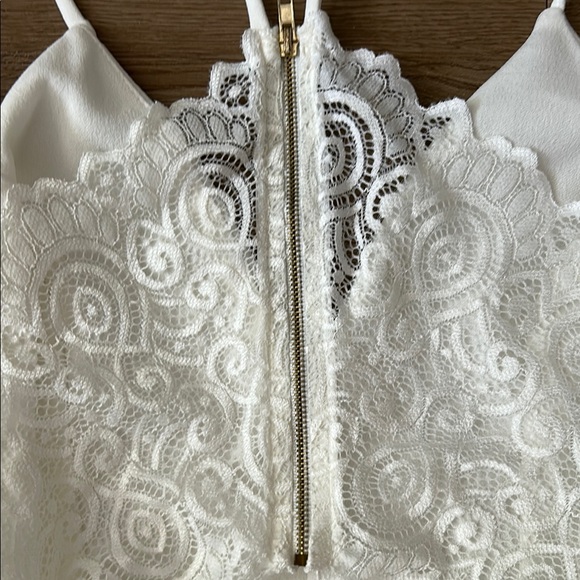 Windsor White High-Low Spaghetti Strap Dress - Picture 6 of 9